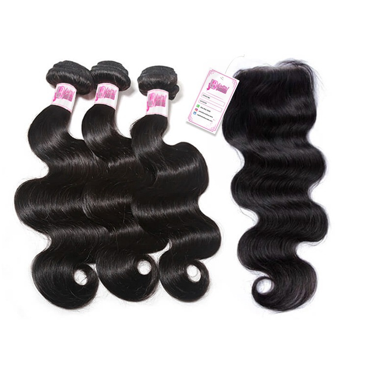 (1B) 3 Bundle + 4x4 Swiss lace Closure Deals (Clearance)